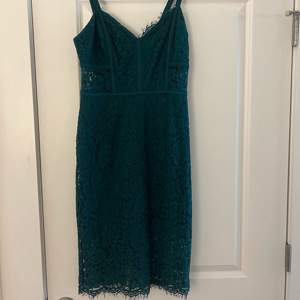 Express Green lace dress